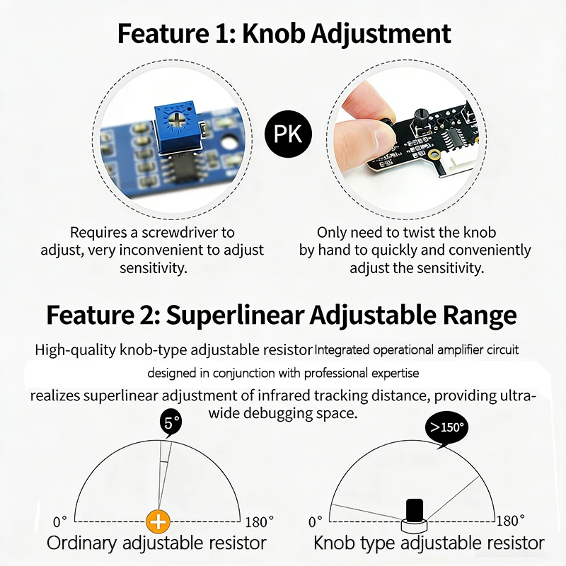 4 Channel Tracking Line Patrol Module Infrared Reflective Sensor for Smart Robot Car Tracking or DIY Sensor Learning Kit