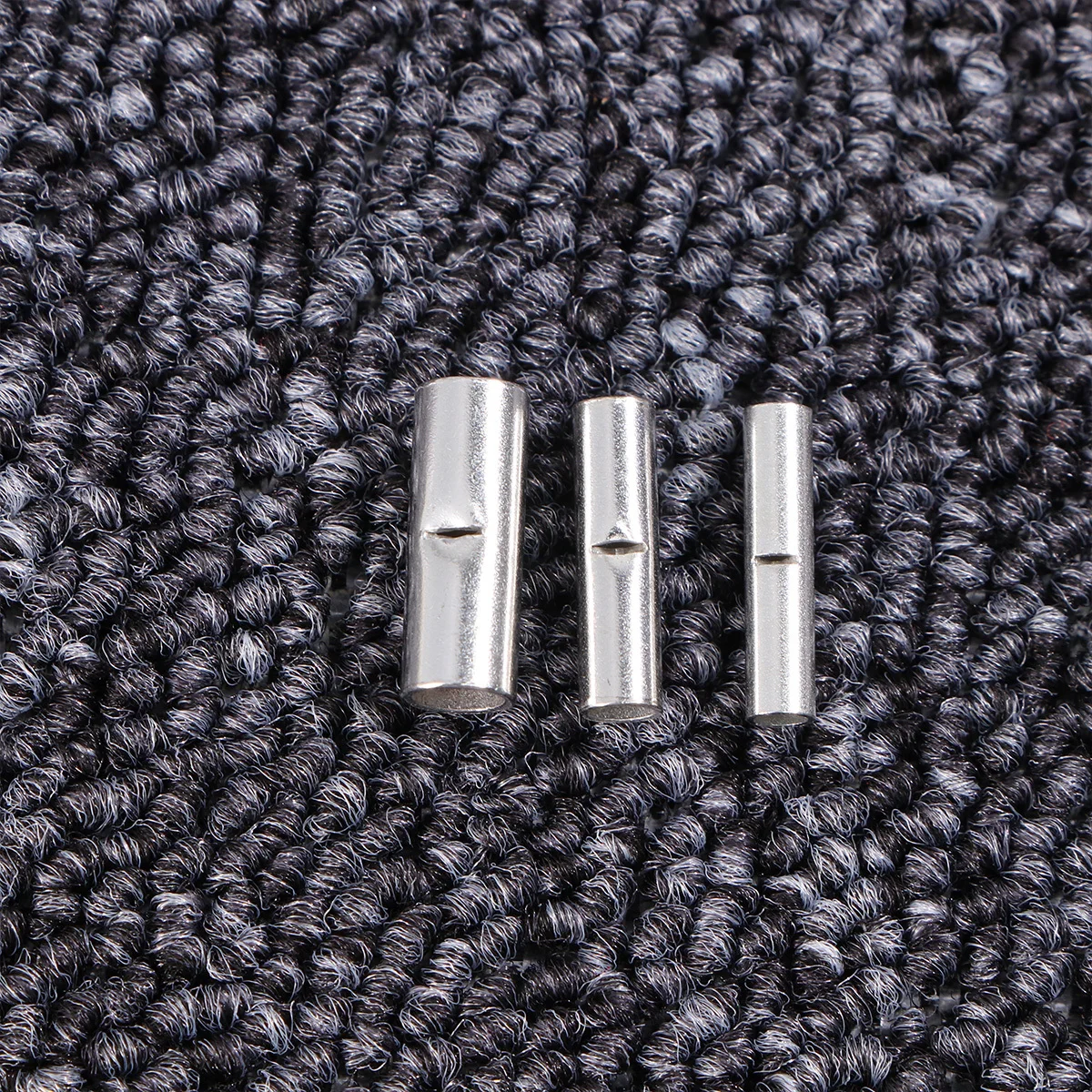 

200Pcs Terminal Gauge Non-Insulated Butt Connectors Uninsulated Wire Ferrule Cable Crimp Terminal Kit Silver