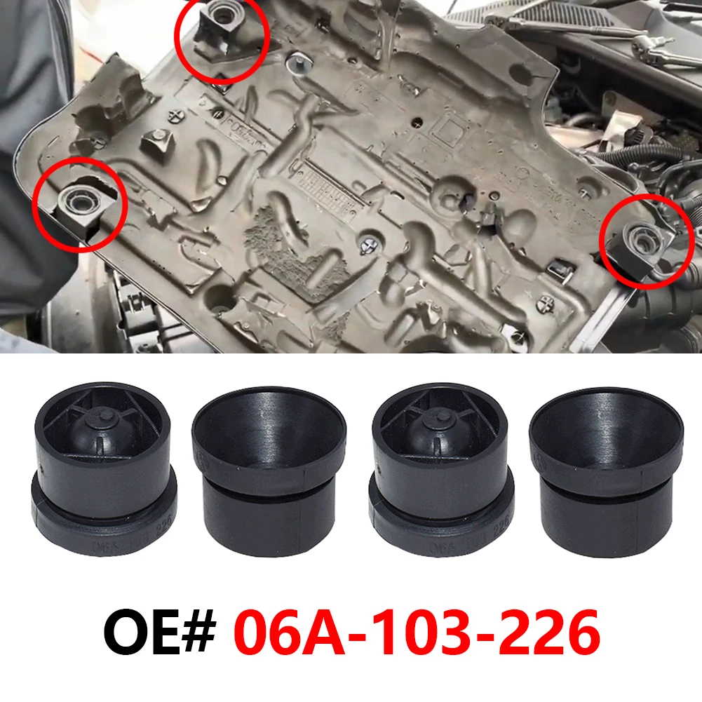 4PCSCar Engine Cover Cushion Rubber Pier Shock Buffer Cover 06A103226 For VW Passat Golf MK4 Jetta Polo Skoda Seat Leon Fabia 2 view 2