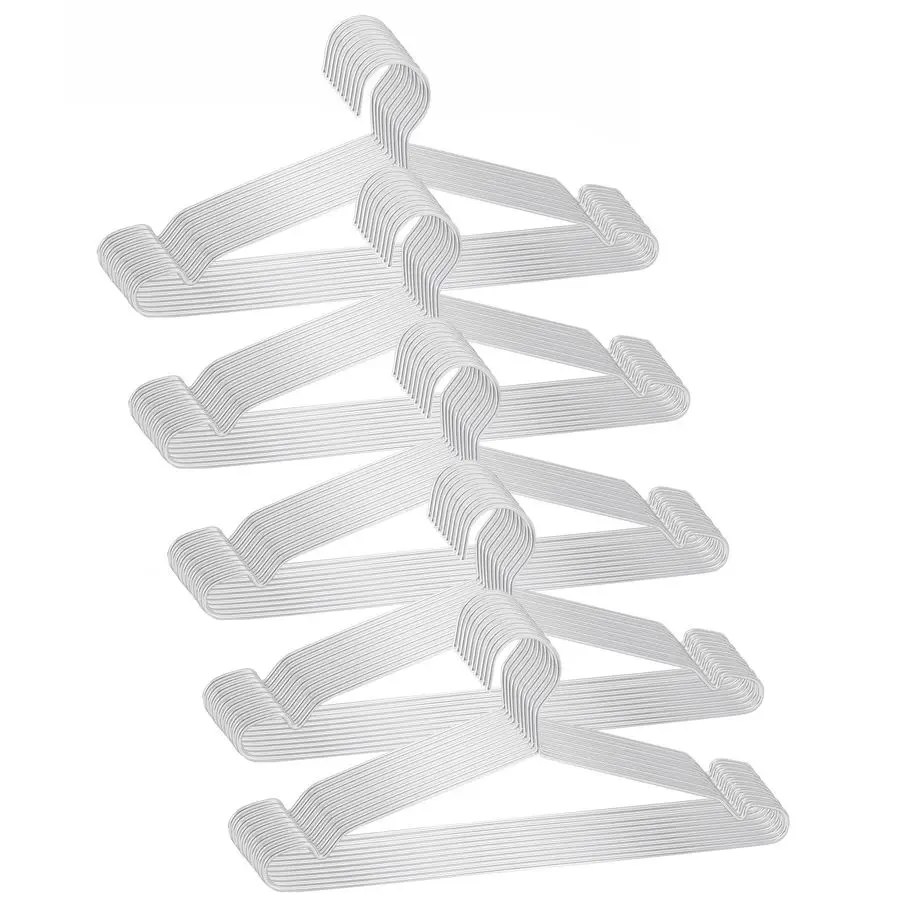 

Вешалки для одежды, 50 шт., сверхпрочные, из нержавеющей стали, ультратонкие, экономящие место, проволочные, с нескользящими плечиками, 16,5 дюймов