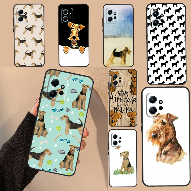 Airedale Terrier Dog Case For Xiaomi Redmi Note 8 9 10 11 12 Pro 12S 11S 10S 9S Redmi 12 9C 10C 12C Cover Shell