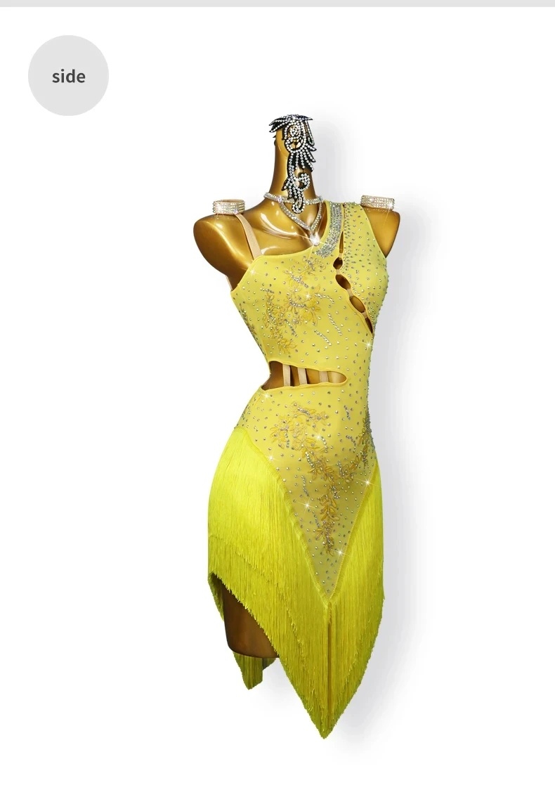 2026 Damenkleider Lateinamerikanischer Tanzrock Ballsaal-Wettbewerbskostüm Mädchen Sexy Kleidung Damenanzug Abendpartys Passendes Outfit – Detail 8