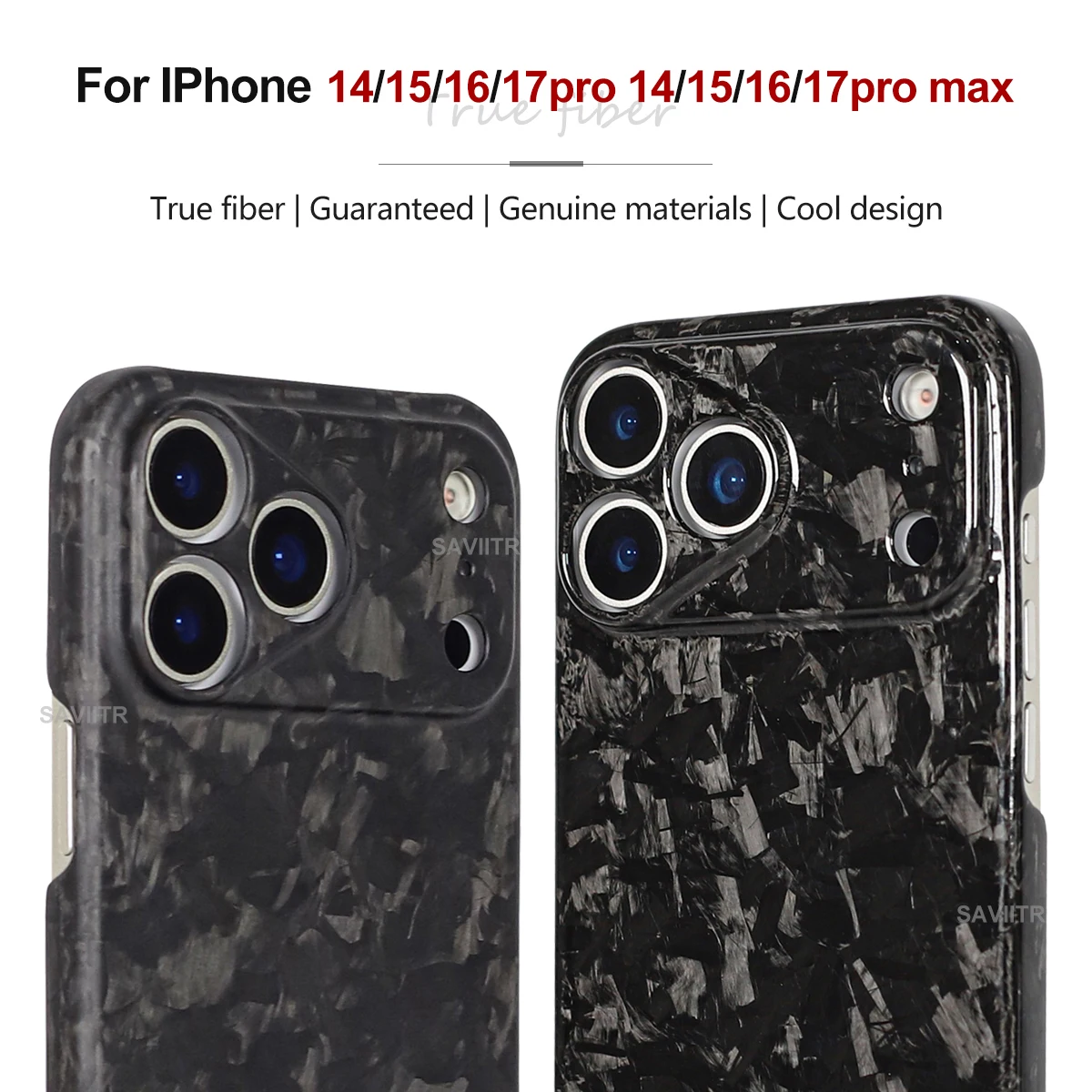 

Настоящий чехол из углеродного волокна для iPhone 17, 16, 15, 14 Pro Max, блестящий ультратонкий глянцевый чехол с нерегулярной задней панелью 17 Pro 16 Pro