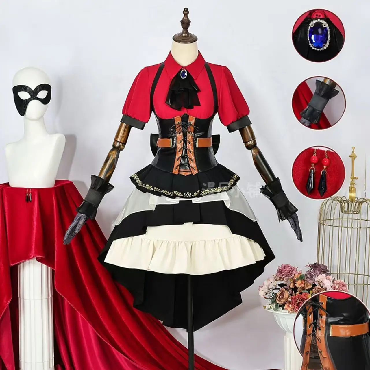 

Cosplay Bangdream Ave Mujica Song Music Doll Toyokawa Xiangzi cos suit Mortis anime costume suit
