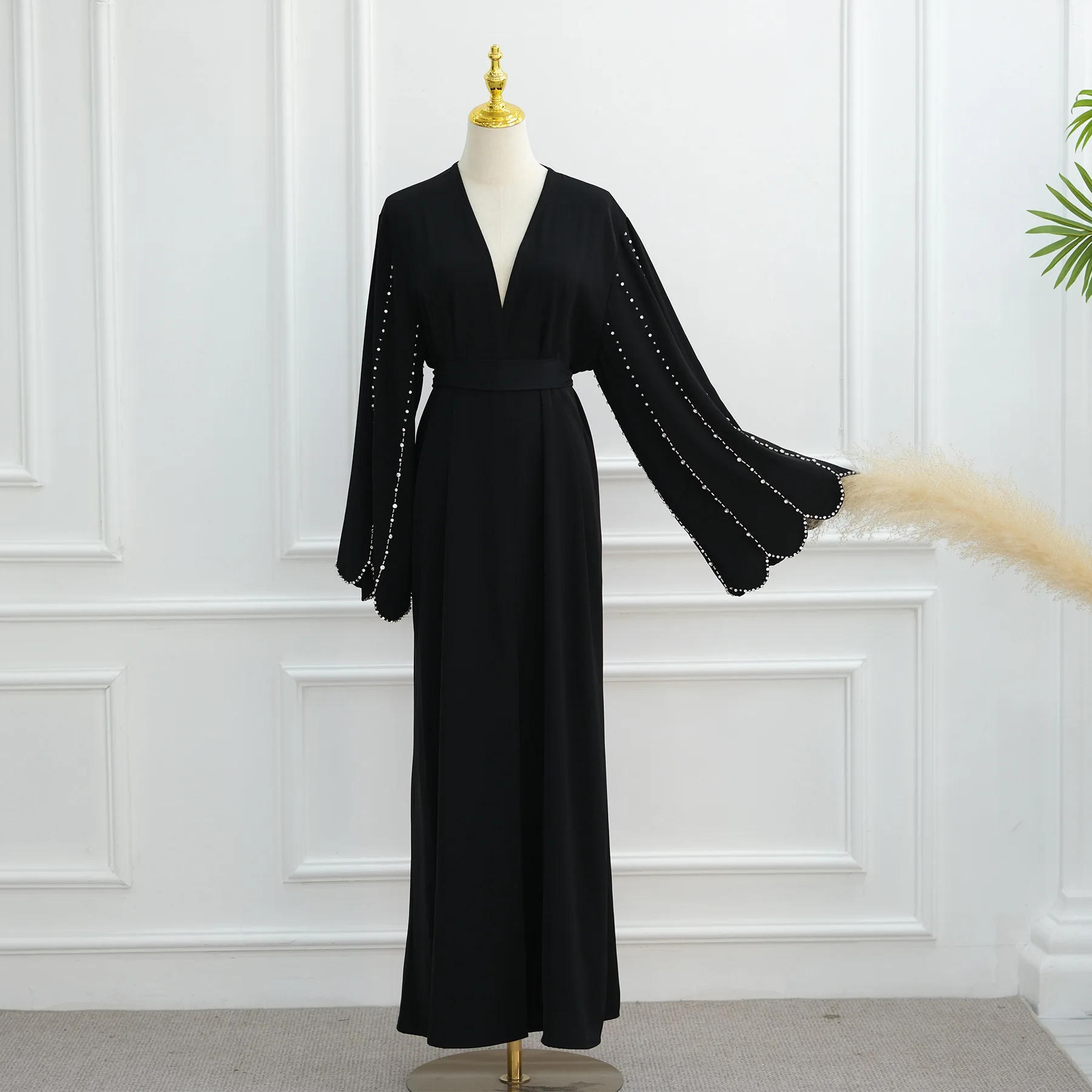 Elegancka, ręcznie zdobiona koralikami abaja na Eid, Dubaj, muzułmańska sukienka na przyjęcie, abaje dla kobiet, dżalabija, kaftan, szata, odzież islamska na Ramadan