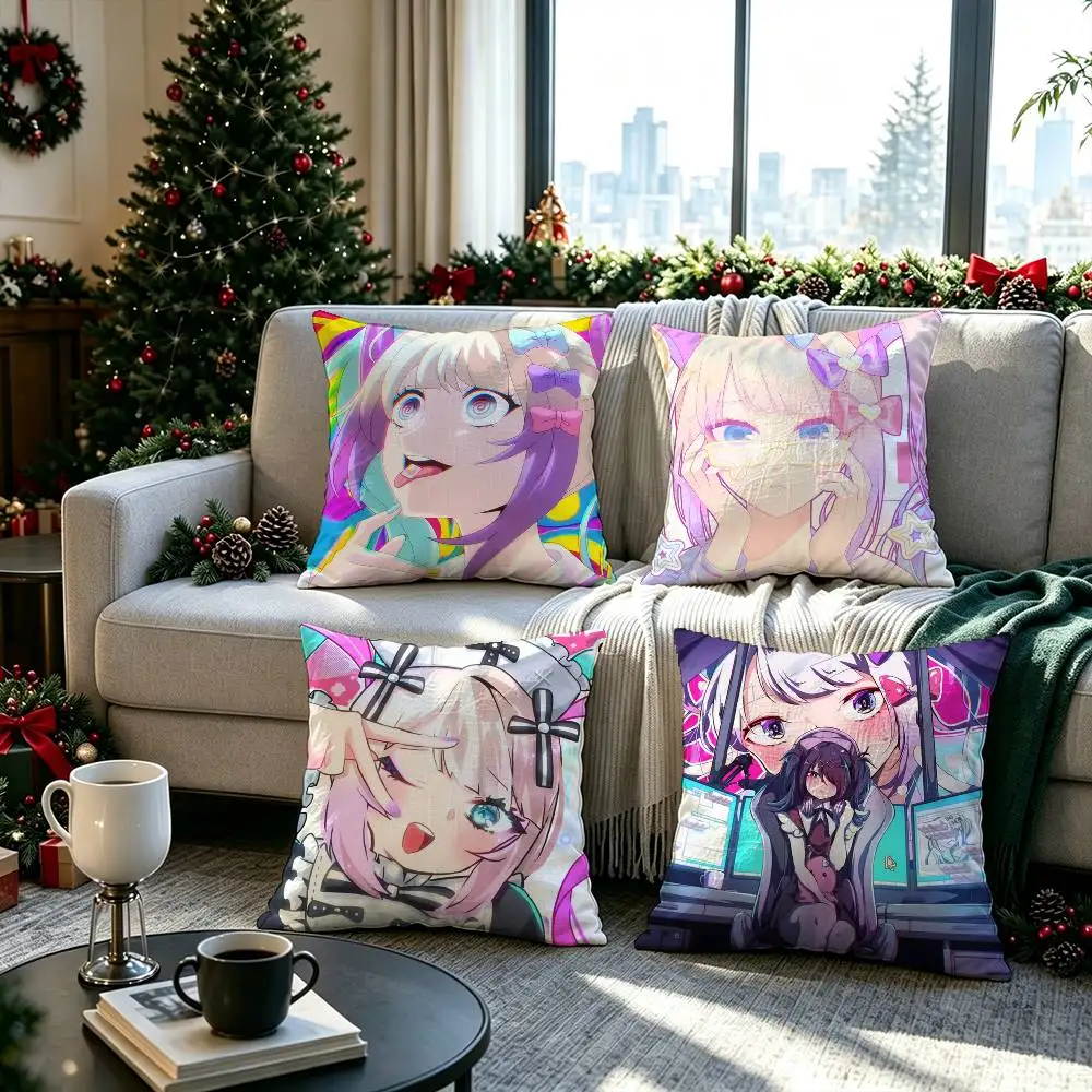 Needy Streamer Overload  Double-sided printed pillow cover Solid color minimalist pillowcase, fits all bedroom styles