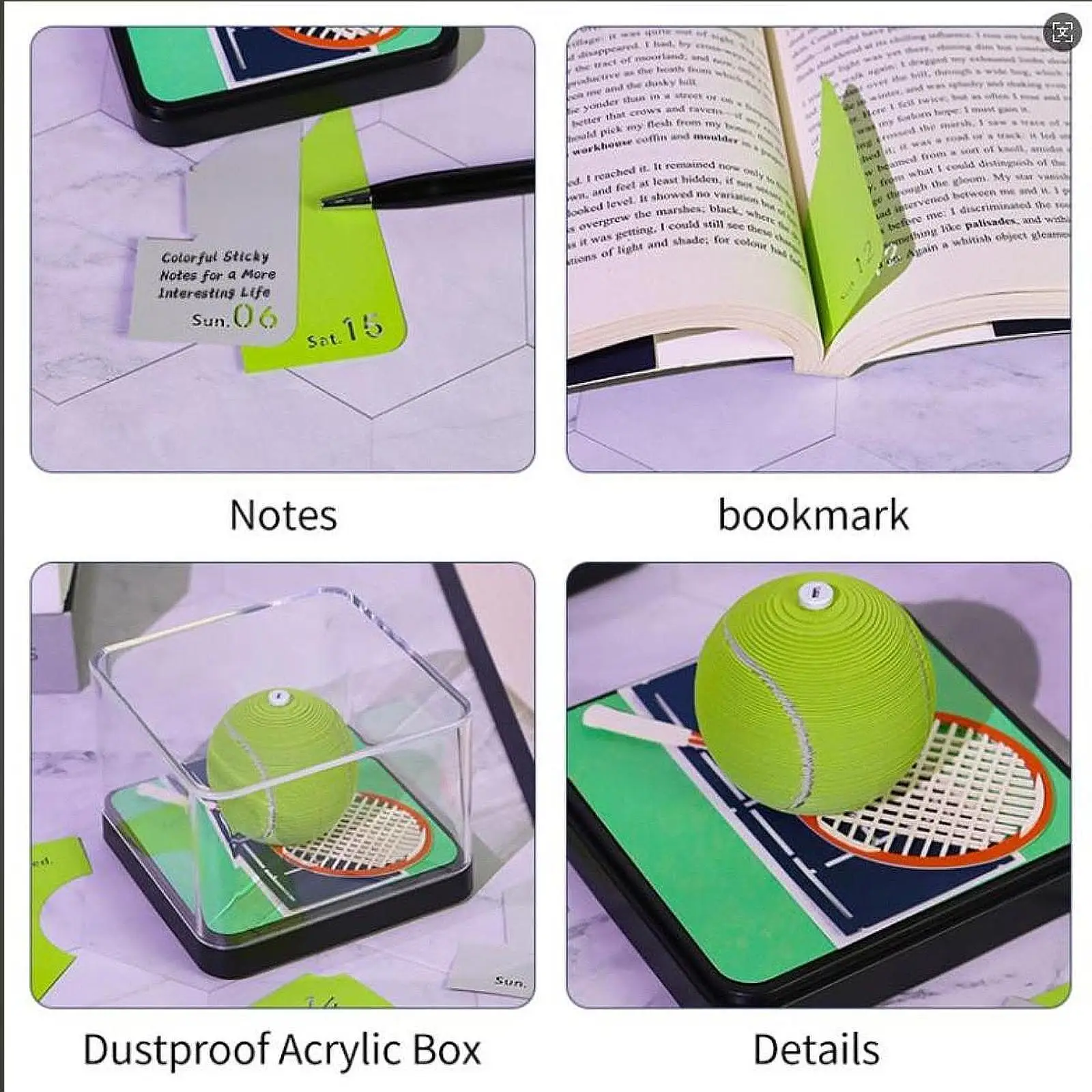 3D Tennis Ball 2025 Desk Calendar Cute New Year Gift Tabletop Ornament