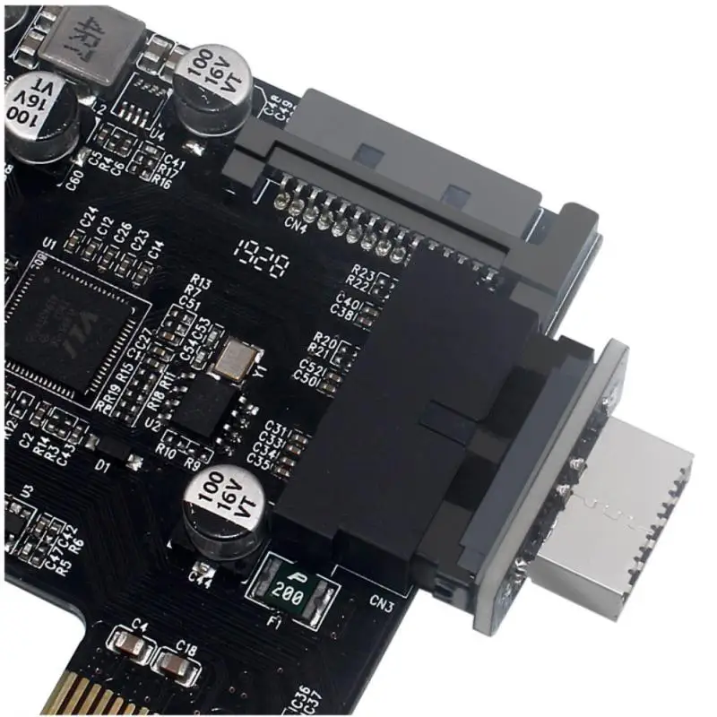 Placa base interna USB 3,0 20 pines/19P cabezal a tipo E A-Key USB 3,1 adaptador de 20 pines para soporte de chasis de Panel frontal tipo C nuevo