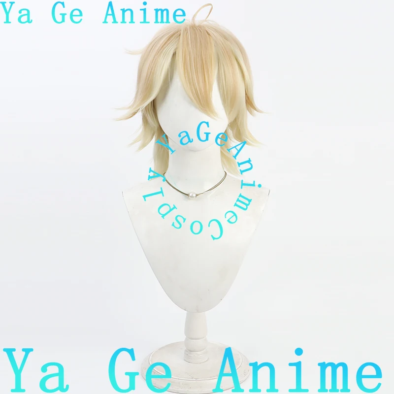 

Touken Ranbu N (22) Ichimonji Косплей Парик Пушистая верхняя часть головы Двухцветный градиент Аниме Игры Карнавальная вечеринка Термостойкие волосы