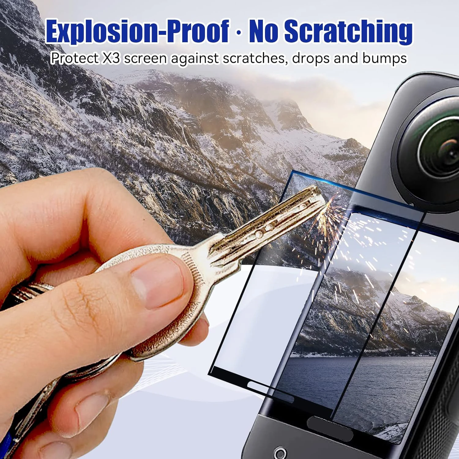 6IN1 Full Cover Films for Insta360 X3 Camera Protectors Tempered Glass Anti-scratch Screen Protectors for Insta360 X3 Accessory