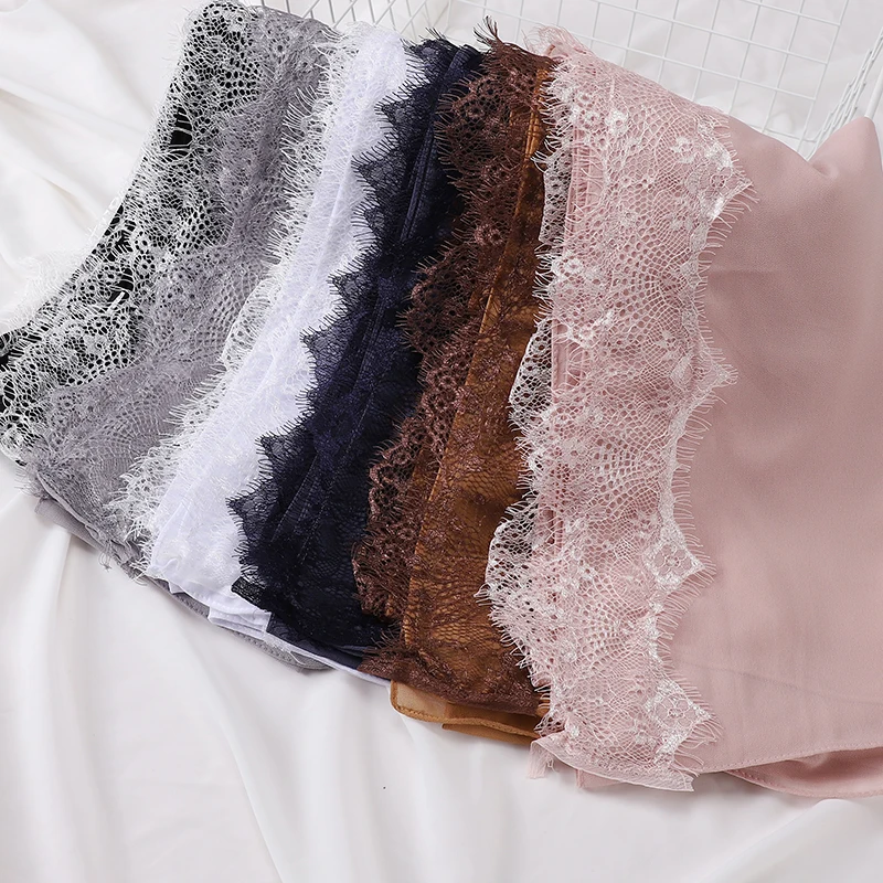 ผ้าคลุมศีรษะแบบมุสลิม ผ้าลูกไม้เนื้อนุ่ม ผ้าคลุมศีรษะอิสลาม ผ้าพันคอชีฟองพรีเมียม ผ้าคลุมศีรษะแบบผ้าพันคอ ผ้าโพกหัว ผ้าคาดผม ผ้าคลุมผม