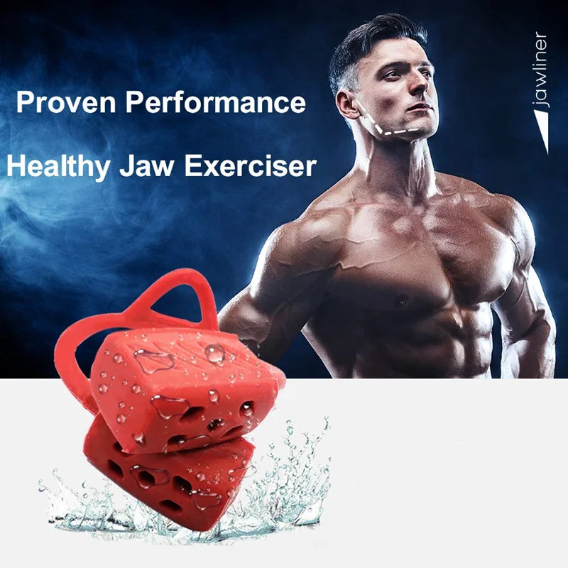 1 PCS Jaw Exerciser Jawline Exercise Ball Food-Grade Silica Gel for Neck Face Toning Jaw Muscle Training Face Lifter 3 Levels