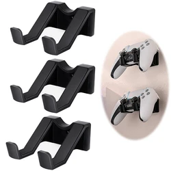 3 Pcs Controller Stand for Wall Gamepad Holder for PS5 PS4 Xbox One Switch Pro Adhesive/Screws Wall Mounted Black Hanger