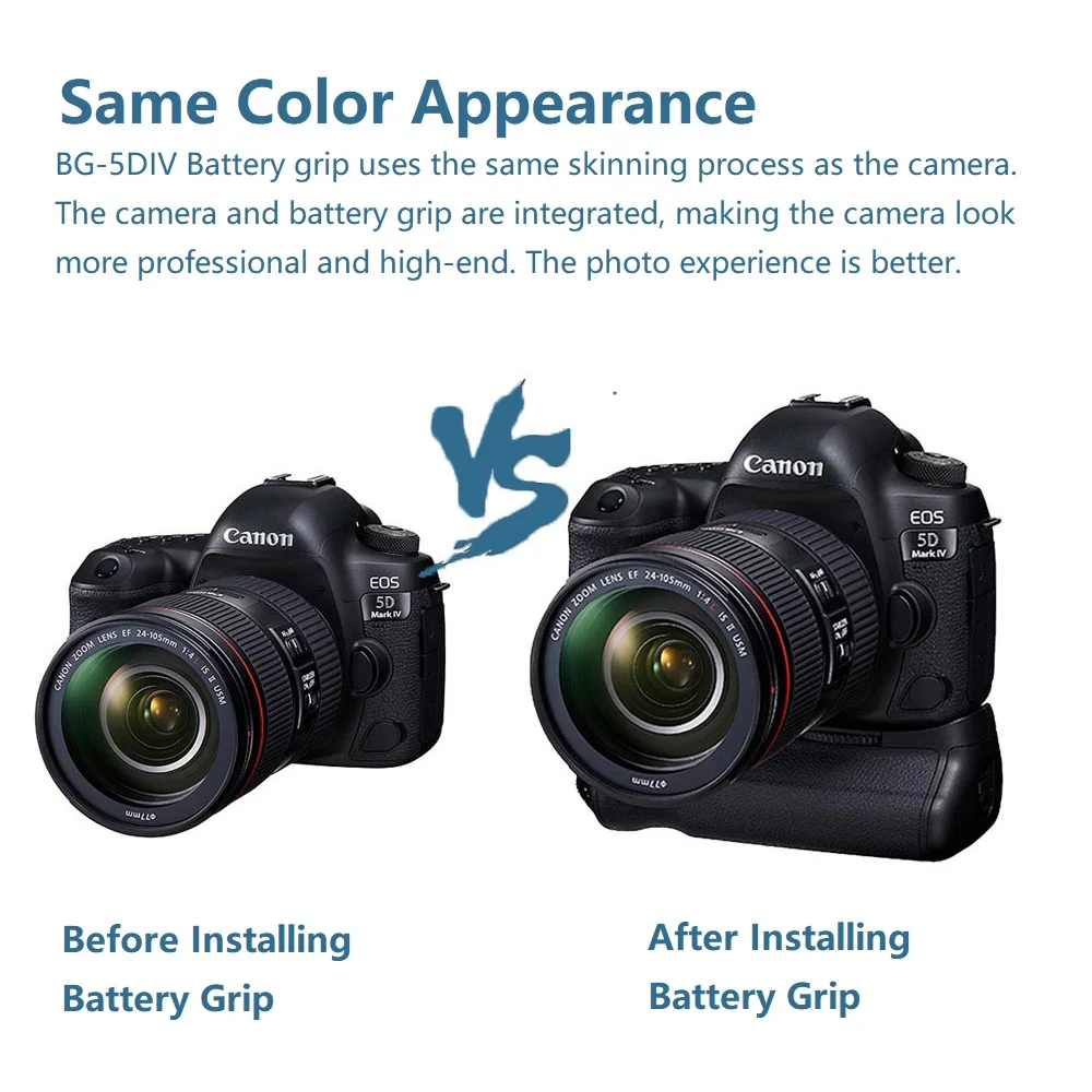 Mcoplus BG-5DIV قبضة البطارية العمودية لكانون 5D4 5DIV 5D مارك IV 5D مارك 4 كاميرا DSLR استبدال BG-E20