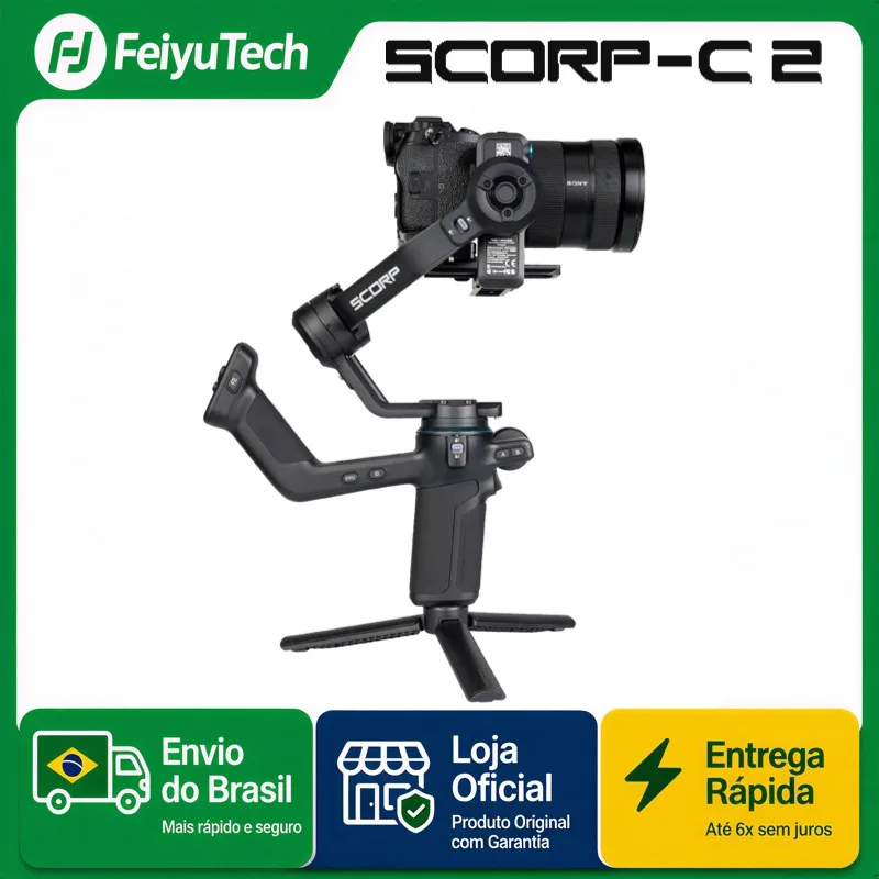 FeiyuTech Oficial Feiyu Série SCORP SCORP-C2 Gimbal Portátil Alça Estabilizadora de 3 Eixos para Câmera DSLR Sony/Canon