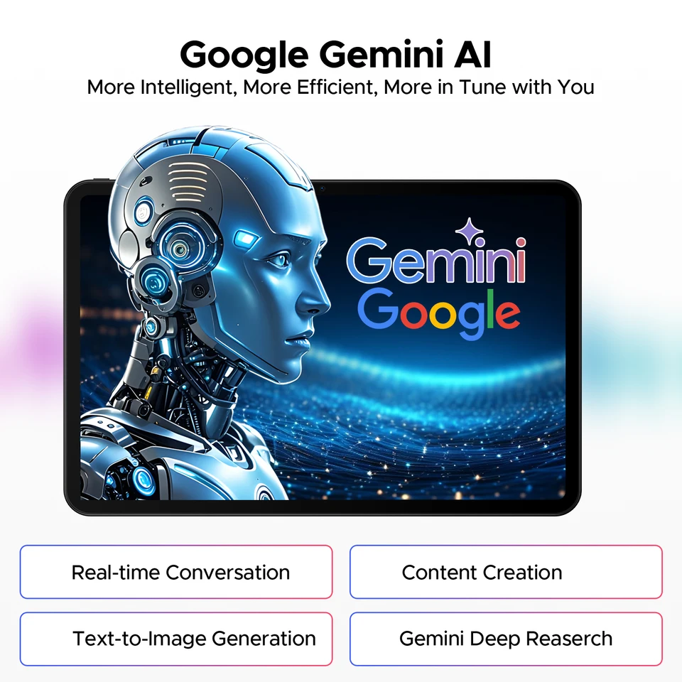 POCKAM P13 2 in 1 Smart Tablet PC Gemini AI Android 16 13.4
