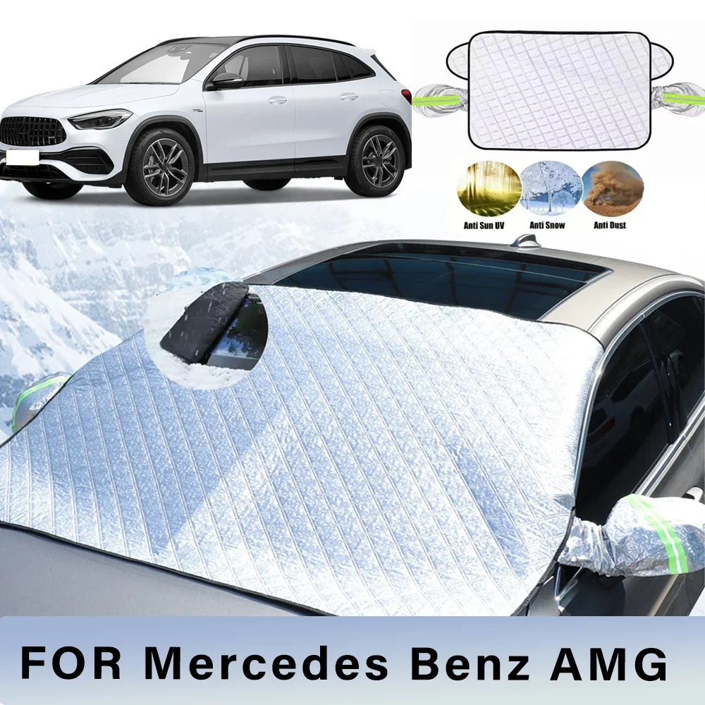 

Thickened Car Now Sunshade Windshield Cover With 5/9 Magnets UV Protection Anti Snow Sunlight For Mercedes Benz AMG GLA 35