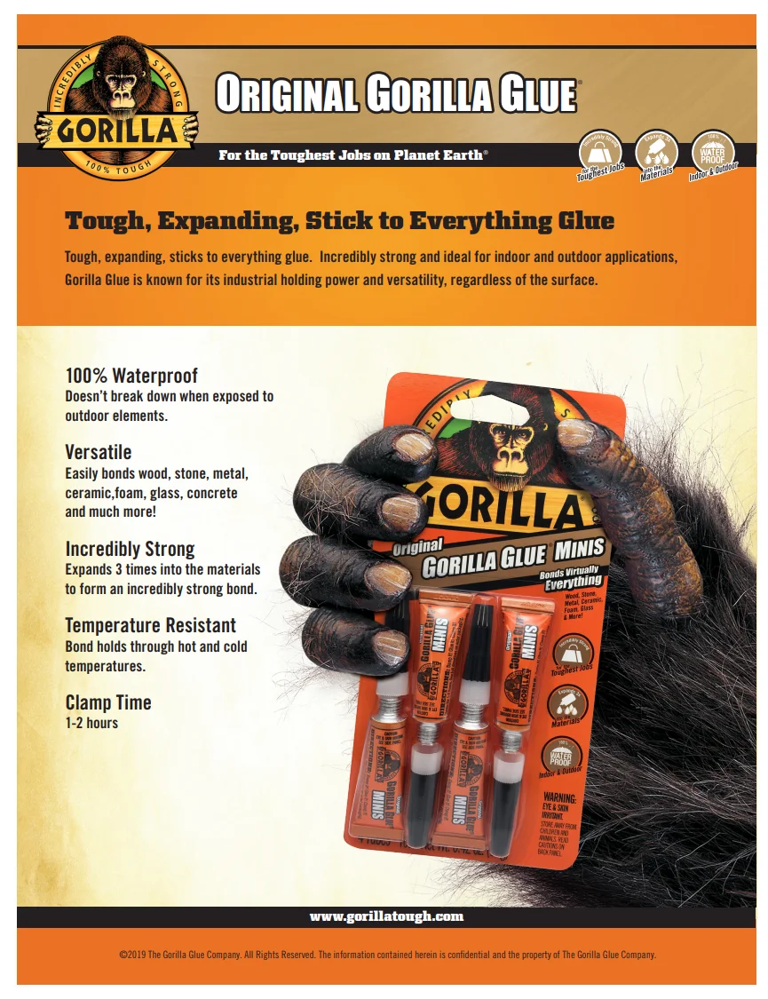 لاصق غوريلا الأصلي سعة 18 أونصة يحمل درجات الحرارة الساخنة والباردة #5