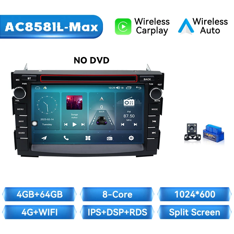 Autoradio Speler Voor Kia Ceed 2010 2011 2012 Venga Android 14 Multimedia Stereo GPS Draadloze Carplay Touchscreen autoradio DSP