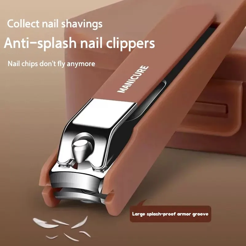 5 ชิ้น/7 ชิ้น Anti-Splash กรรไกรตัดเล็บชุดมือกับเล็บ Clippers เล็บ Clippers ป้องกันเครื่องมือเล็บ