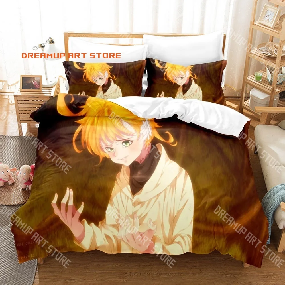 2026 3D Print Promised Neverland Anime Bedding Set Single Twin Full Queen King Size Bed Set Adult Kid Bedroom Duvetcover Set