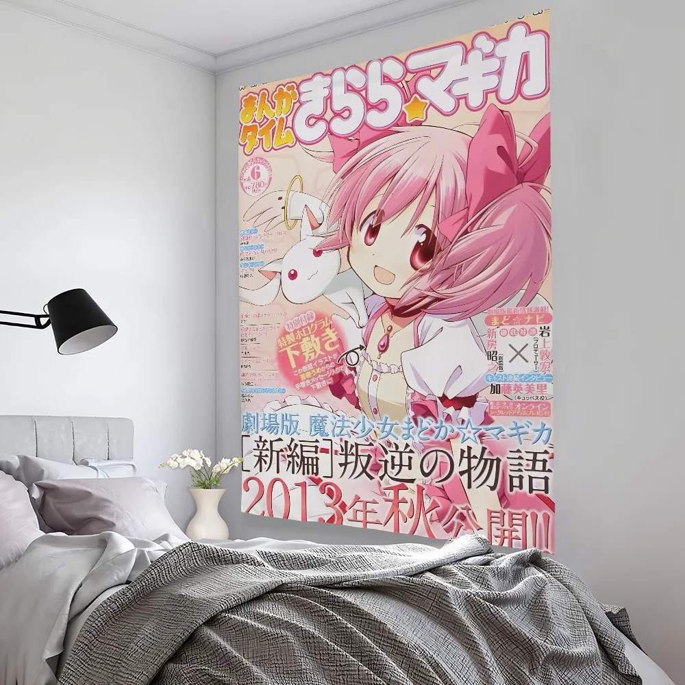 

Puella M-Magi M-Madoka MagicaS Tapestry Bedroom Living Bar Outdoor Microfiber Festival Decoration Background Art Banner