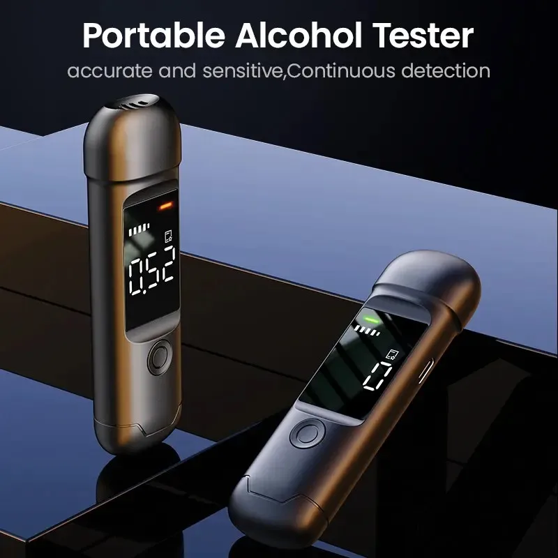 

Portable Breathalyzer for personal use with LCD Digital Display & Compact Alcohol Tester for Sobriety Check, Easy to Carry