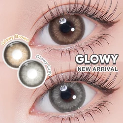 MAGISTER GlowyGray/Brown Series Contact Lens Korean Style Makeup Color Contact Lenses Doll Lens Desire II Lime Green 6 Months