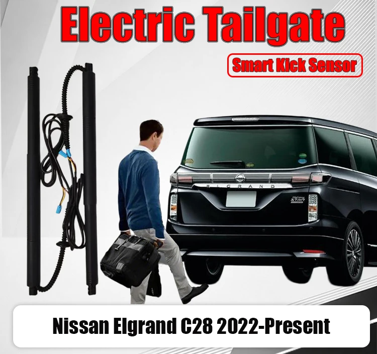 Electric Tailgate Upgrade Kit For Nissan Elgrand C28 2022-PresentPower Lift Support Rods Auto Trunk Boot Lid Power Liftgate Modi