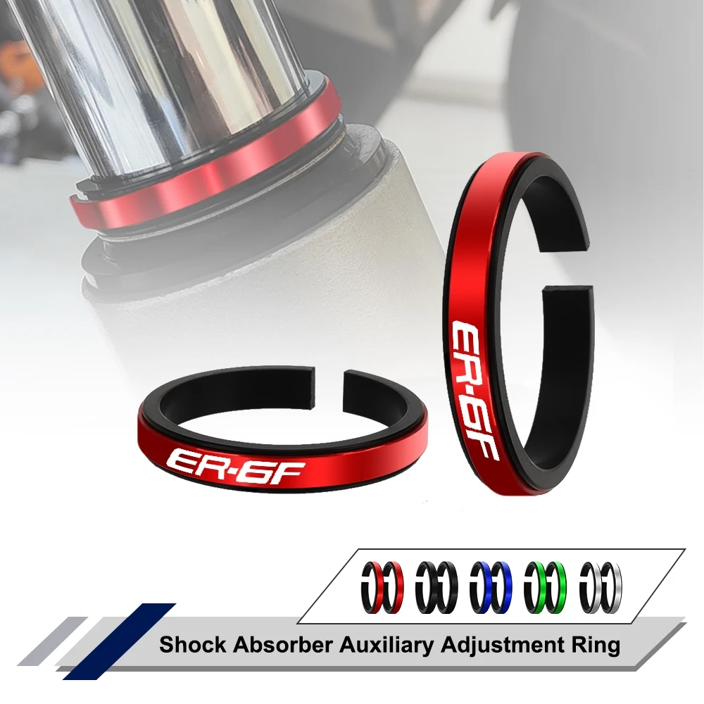 ER 6F Motorcycle CNC Shock Absorber Auxiliary Adjustment Ring 30-39mm 40mm-50mm FOR KAWASAKI ER6F ER-6F 2009-2023 2022 2021 2020