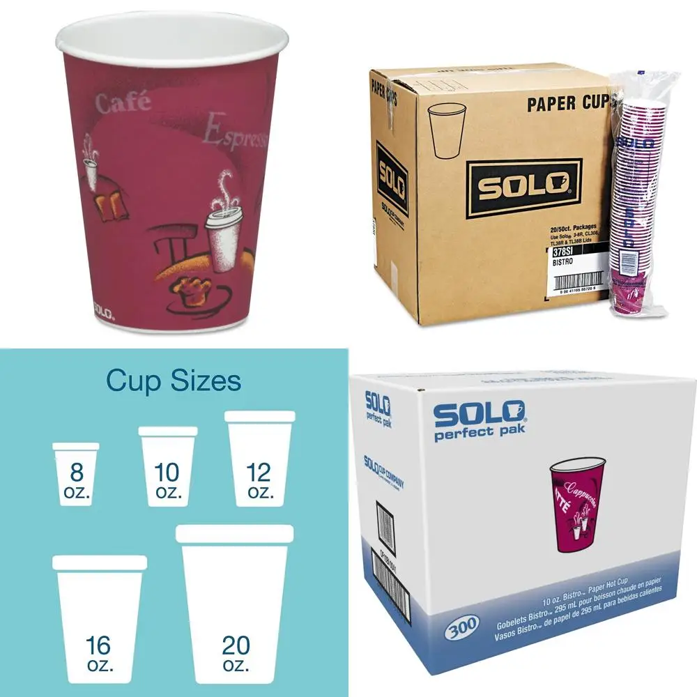 

Бумажные горячие стаканчики на 8 унций для использования в бистро, футляр из 1000 штук, одноразовые контейнеры для напитков на одну порцию