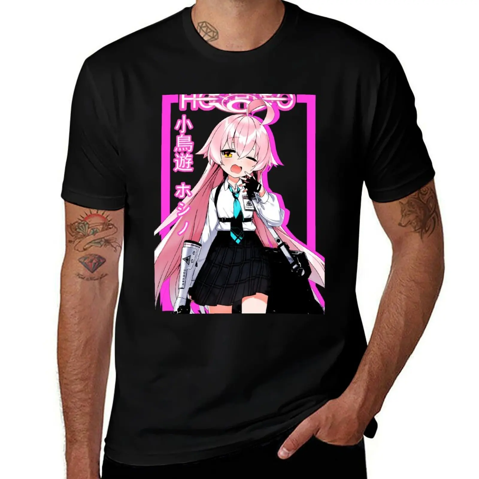 

hoshino blue archive Shirt fan blue archive stickers V2 Takanashi Hoshino fan T-Shirt t shirts for man cotton soft T-Shirt