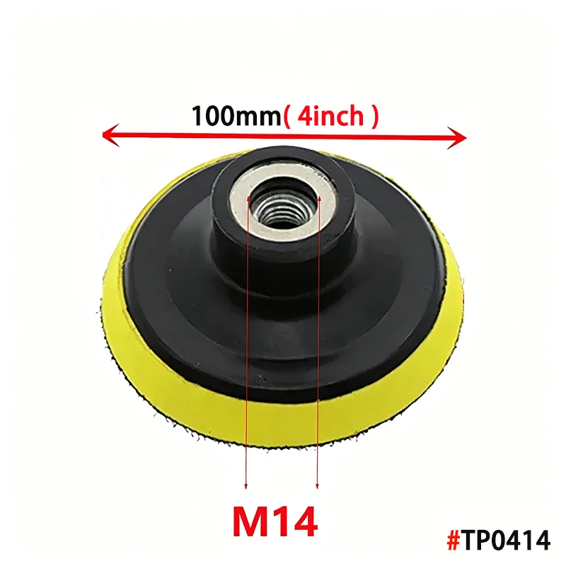 3/4/5/6/7 Zoll Schleifscheiben-Trägerplatte M10 M14 Gewinde Polierpad Klett-Schleifpad für Winkelschleifer Autopolierer – Detail 9