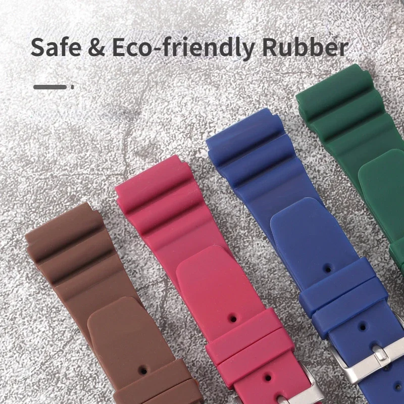 22mm Rubber Watch Strap Silicone Band for Seiko 5 Diver Diving for Rolex for Citizen for Samsung Galaxy Watch 6 5 Pro for Huawei