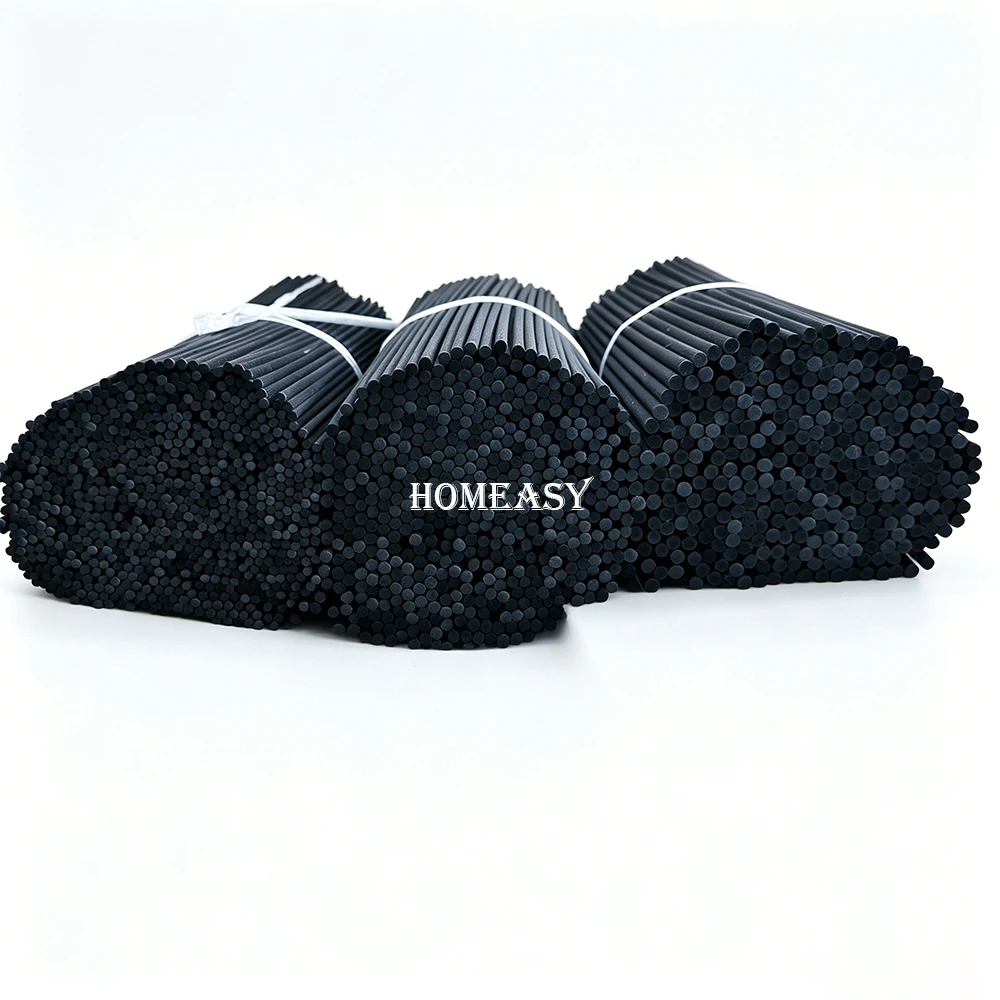 1000Pcs 25cm Black White Fiber Reed Diffuser Sticks Flameless Volatile Rods For Essential Fragrance Oil Home Hotel SPA