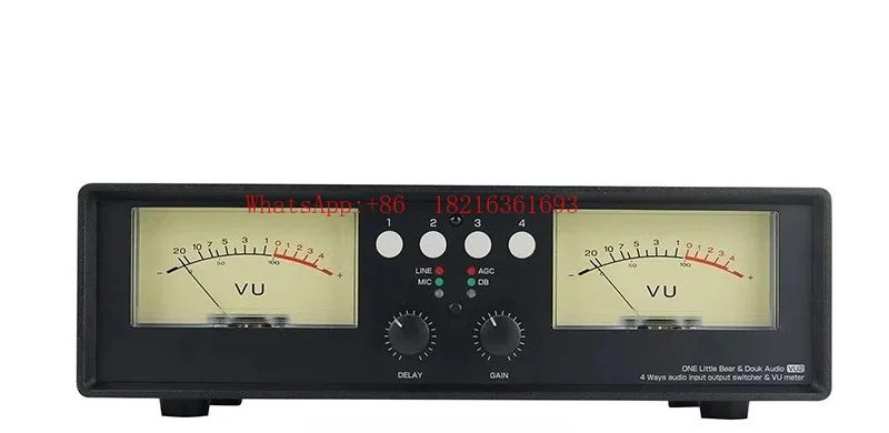 Limited Offer VU Meter Level Meter Audio Splitter Indicator 4-channel Audio Switcher Splitter VU2-L Bulb Version