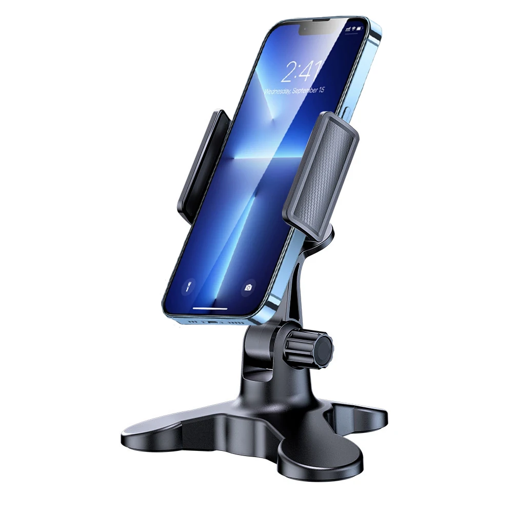 

Adjustable Car Cell Phone Stand for Desk Heavy Duty Desktop Phone Holder Thick Case Friendly Cellphone Cradle for Office Use