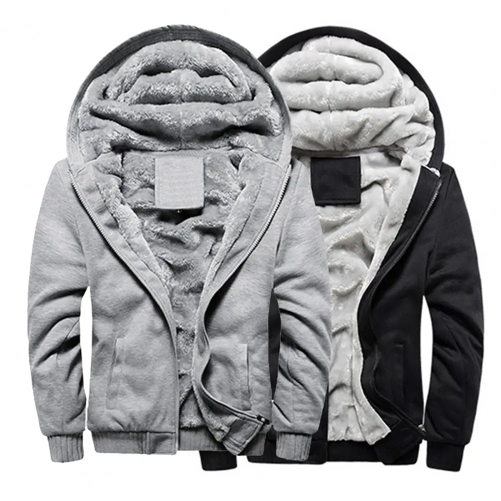 

Warm Terrific Great Stitching Men Coat Thermal Jacket Zipper for Home