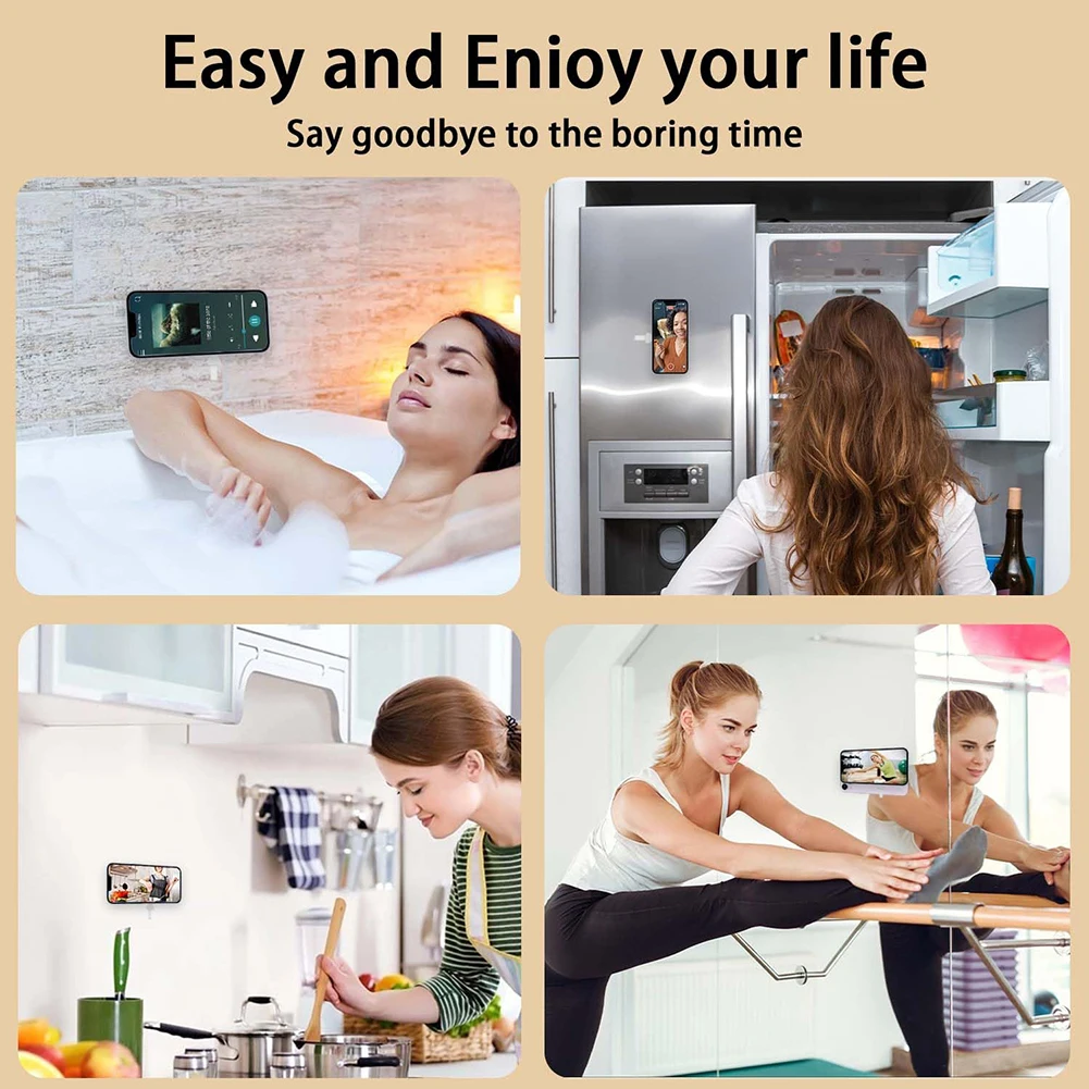 Magnetische Saugnapf Telefon halterung Silikon Freis prec heinrich tung Spiegel Dusche Telefon halter Saug Telefon hülle für Android iPhone 15 14 13
