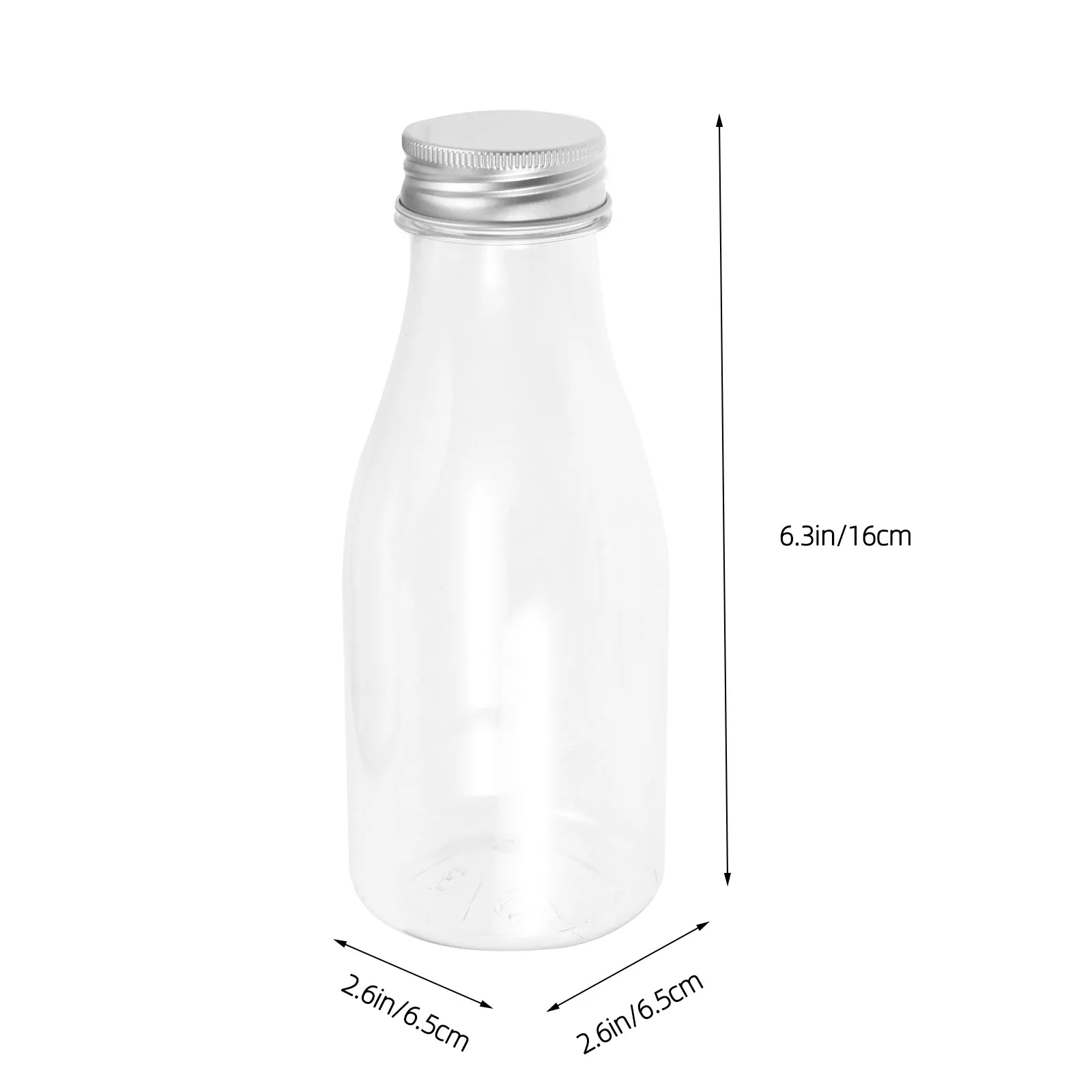 10Pcs Beverage Bottles Transparent Reusable Portable Drink Containers for Homemade Yogurt Milk Tea Storage Carrying