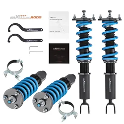 MaXpeedingrods 24 Ways Adjustable Damper Force For Honda Accord CD5 CD7 CL YA1 Coilover Suspension Lowering Kit