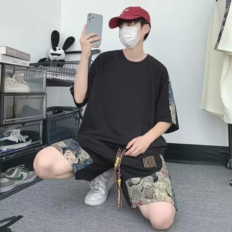 

Лето 2024, подростковый спортивный комплект ort Sve, мужская футболка из Гонконга, модная свободная футболка f Sve Body irt