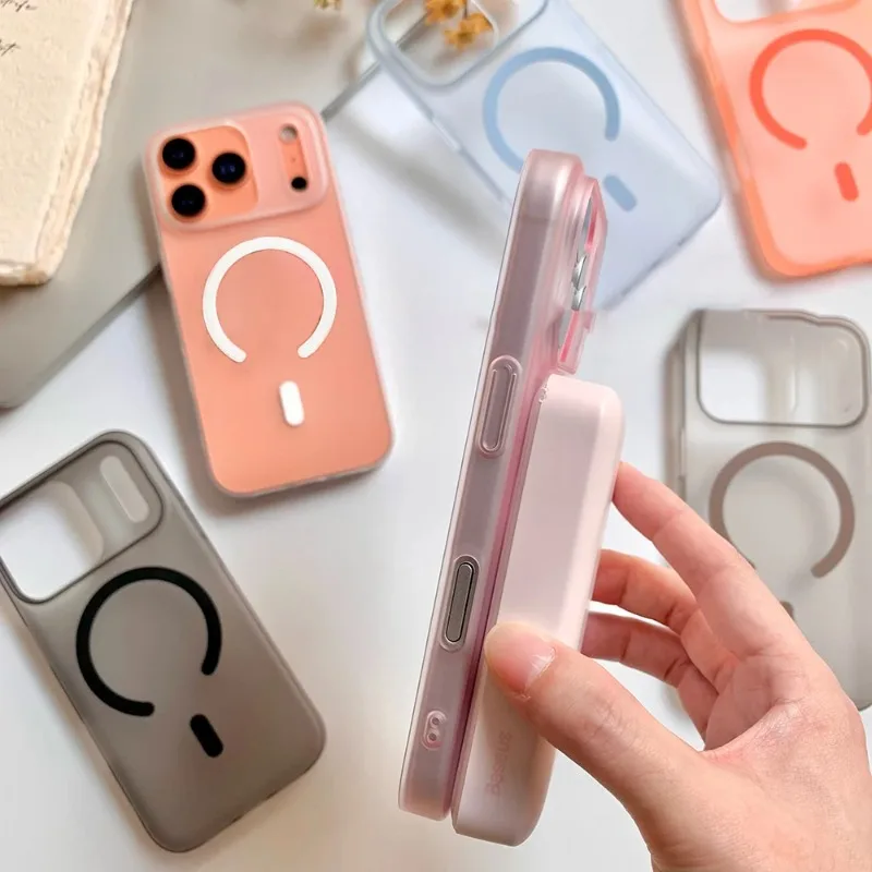 초박형 무광 PC 하드 마그세이프 마그네틱 케이스 아이폰 17 에어 16 15 14 13 12 프로 맥스 플러스 충격 방지 반투명 커버