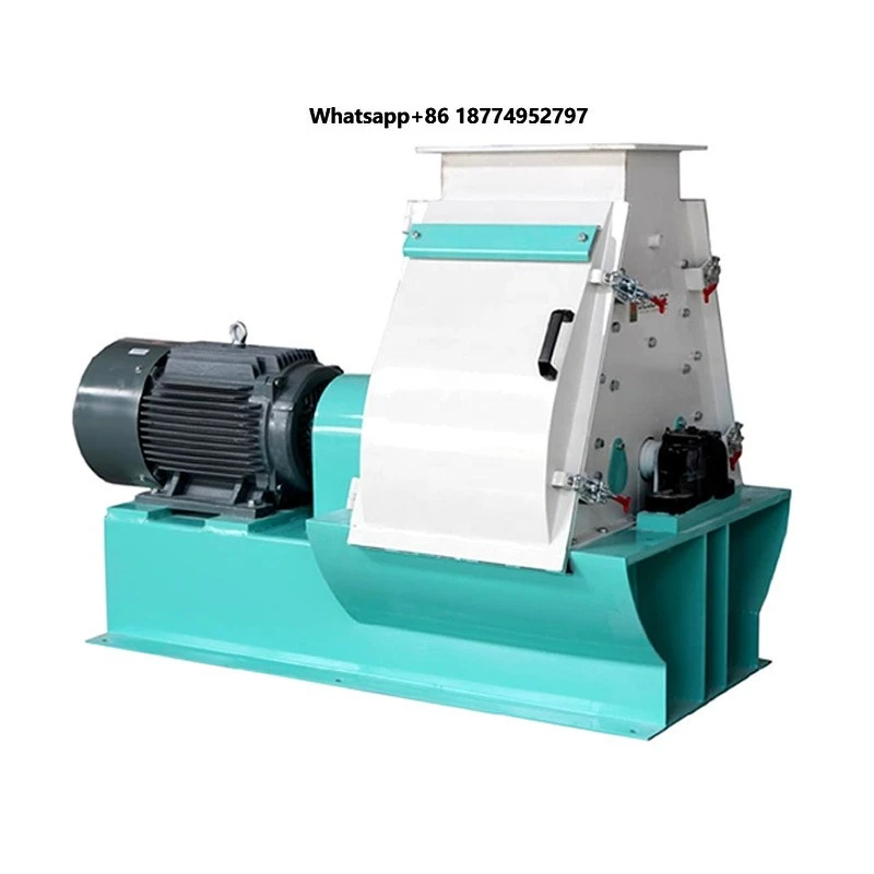 Factory Rice Husk Hammer Mill Corn Stalk Crusher Wheat Straw Grass Grinding Machine