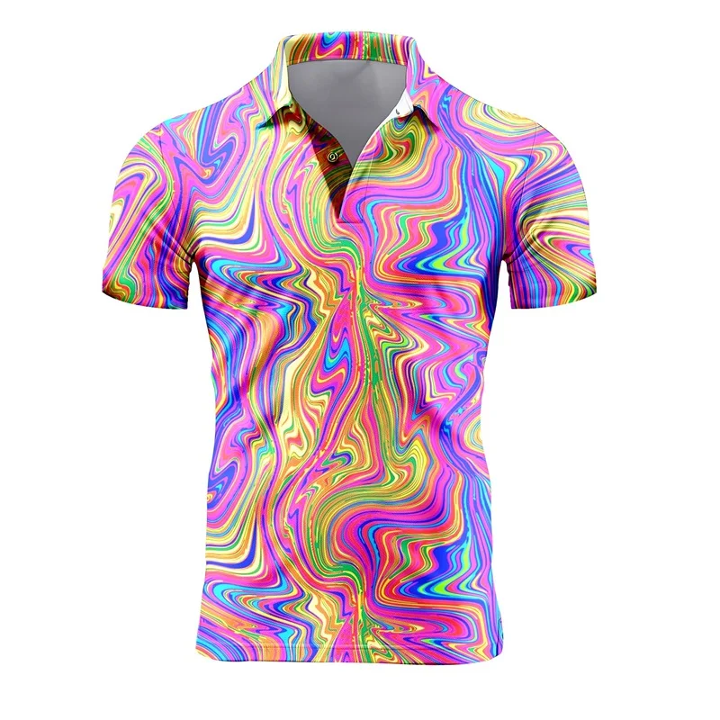 Mens Retro Short Sleeve Polo Shirts 3d Full Print Flower T Shirts For Men Summer Casual Oversized Tee Shirt Tops Blusa Masculina