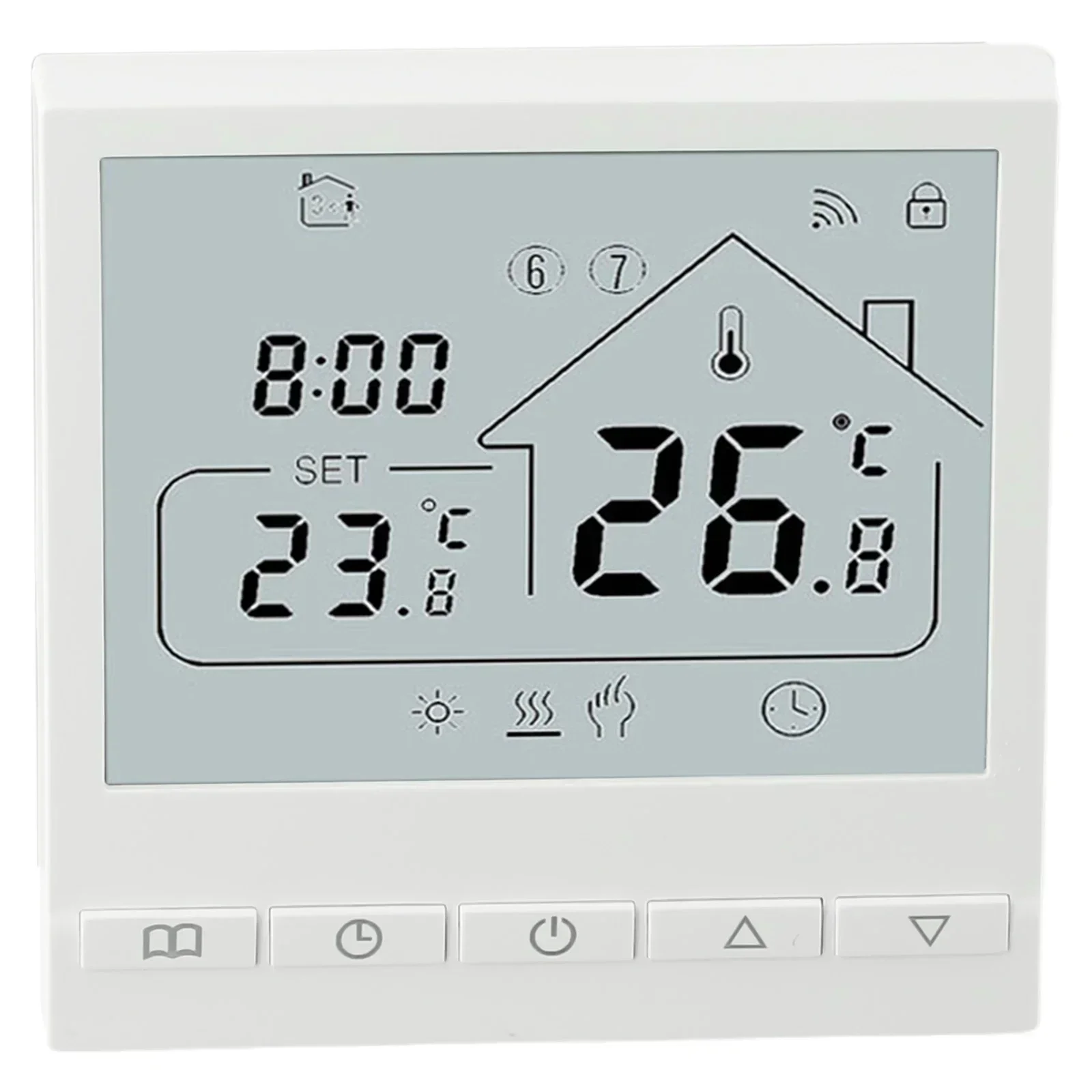 Home WIFI/NO-WIFI Programmable Floor Thermostat Control Warm Underfloor Heating Temperature Regulator 86x86x37mm