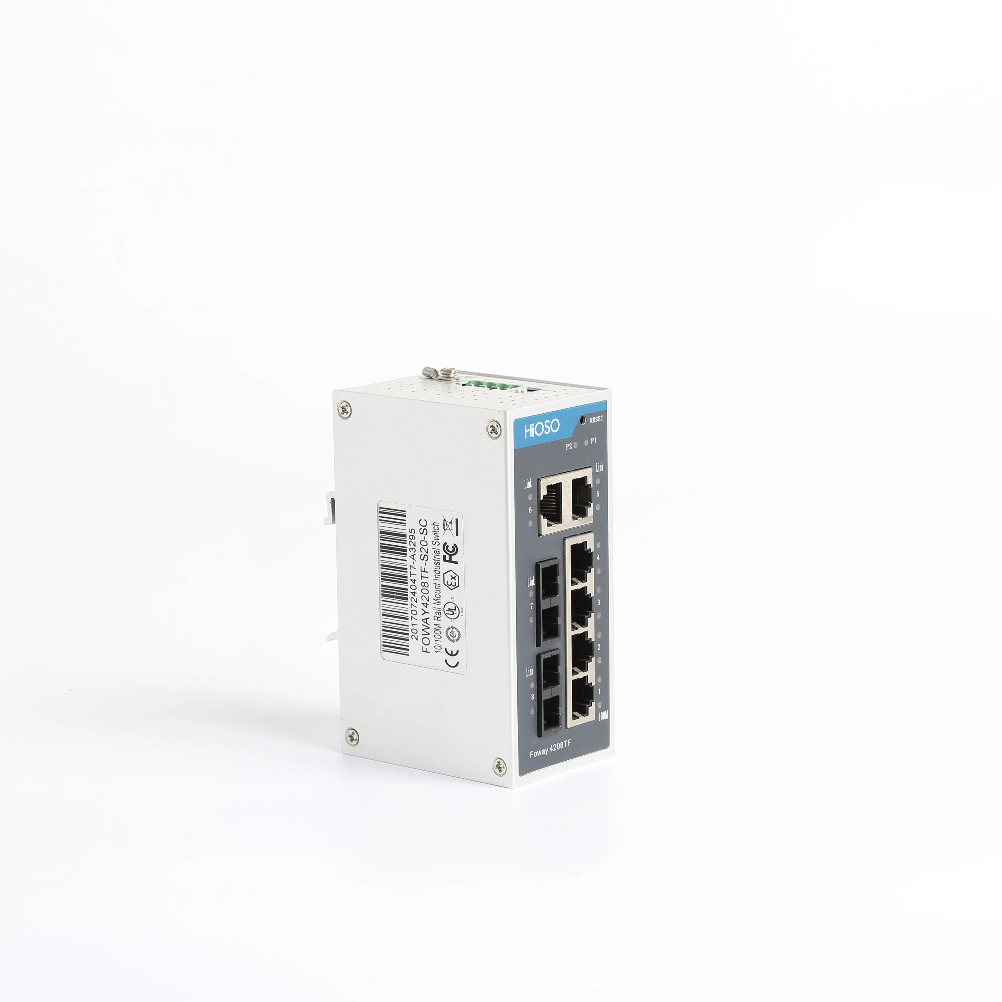 100m 8 Ports Terminal Block Din Rail Industrial Network Switch For Outdoor Use ethternet switch