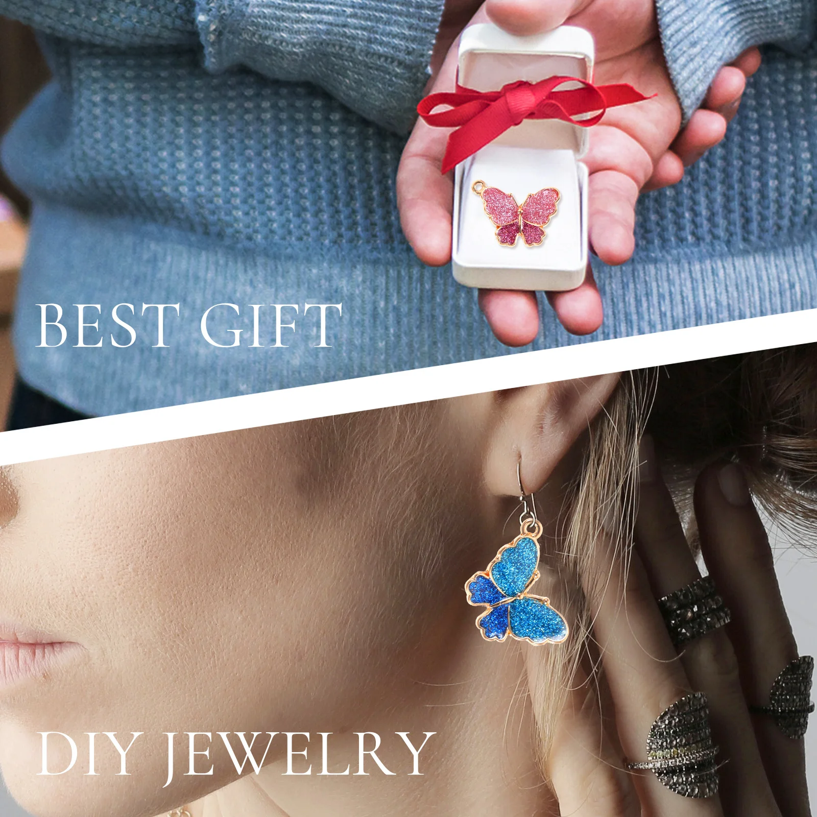 

10 шт., эмалированные подвески-бабочки, ювелирные изделия «сделай сам», подвески, ожерелья, браслеты, серьги, аксессуары, разноцветные эмалированные подвески-бабочки