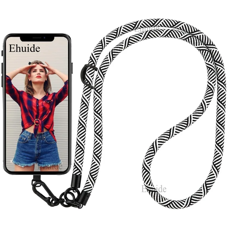 Cordón para teléfono móvil, correa cruzada multifuncional ajustable, parche de cuerda Universal de 10MM de espesor para iPhone 16, 15, 14, 13, funda