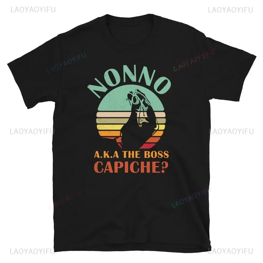 Camiseta divertida italiana S abuelo Italia Sicilia No No camiseta moda ropa de calle pantalón corto Casual manga hombre camiseta Breahte Y2k